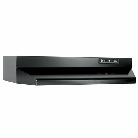 ALMO 30-Inch Black Under-Cabinet Ducted Range Hood with 210 CFM Blower and Incandescent Light 403023